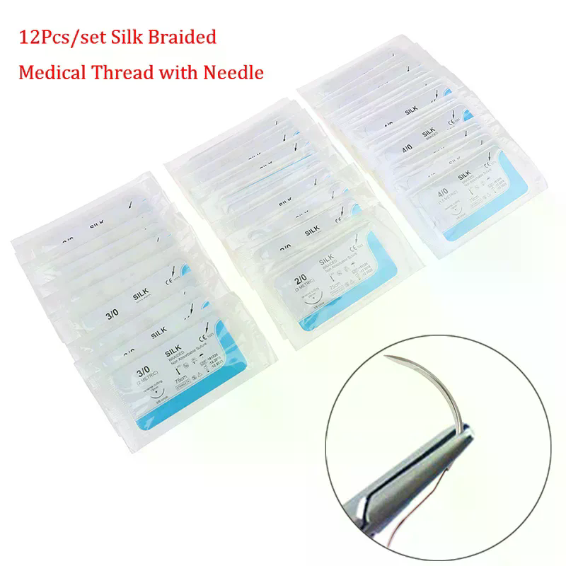 12PCS Kit Jahitan Gigi Sutra d - Medical Lab Kit ulasan dan harga